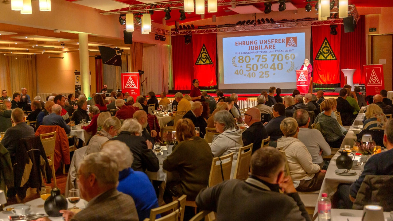 Die IG Metall Alfeld-Hameln-Hildesheim bedankt sich bei 697 Mitgliedern für die Jahrzehnte währende Treue.