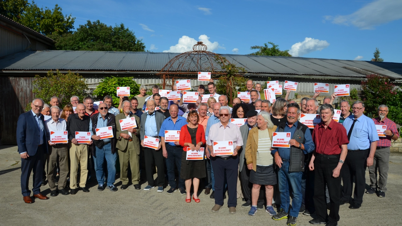 Die Jubilare 2025 der Jubilarfeier IG Metall Ludwigsburg und Waiblingen 